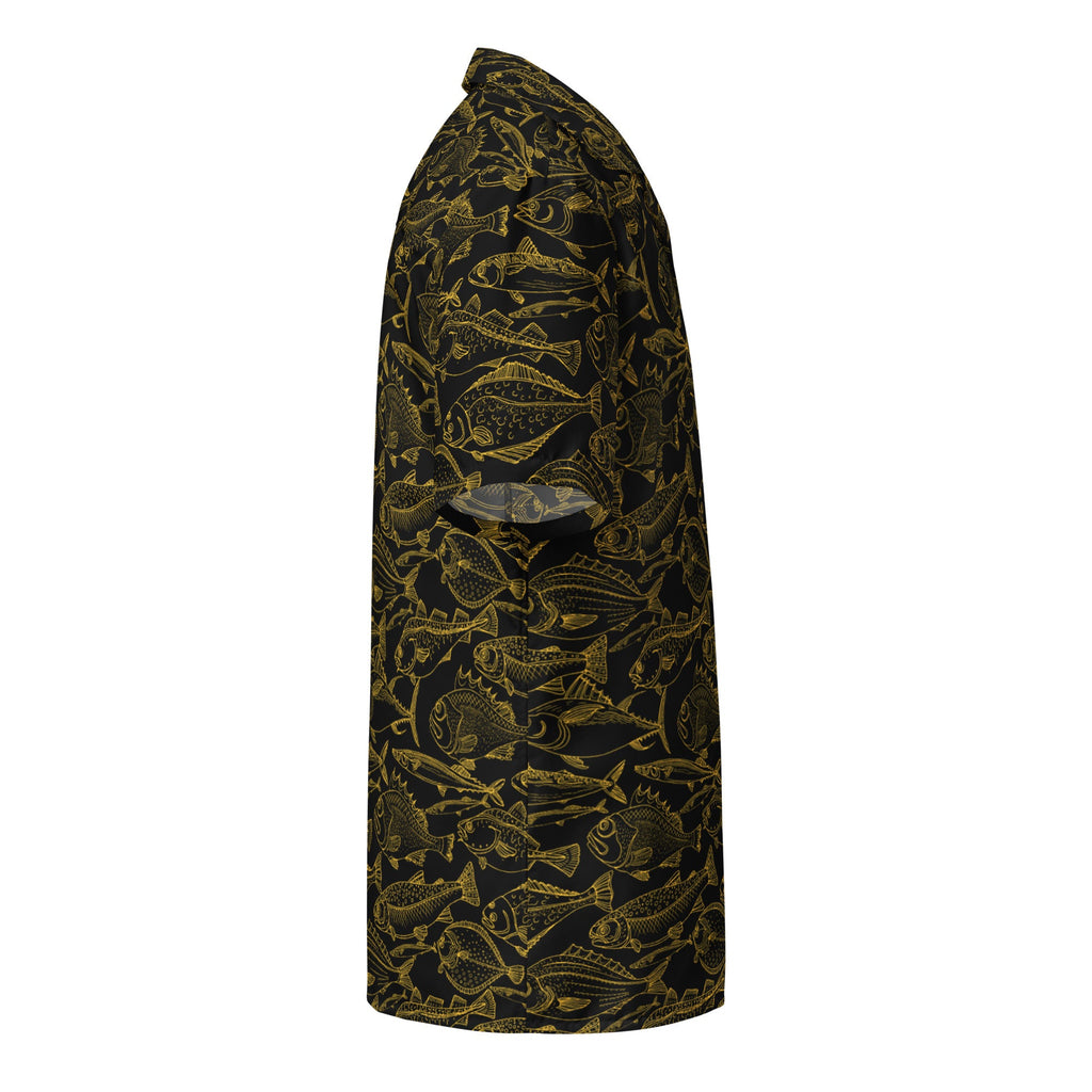 Sea of Gold Riches Hawaiian Button Shirt